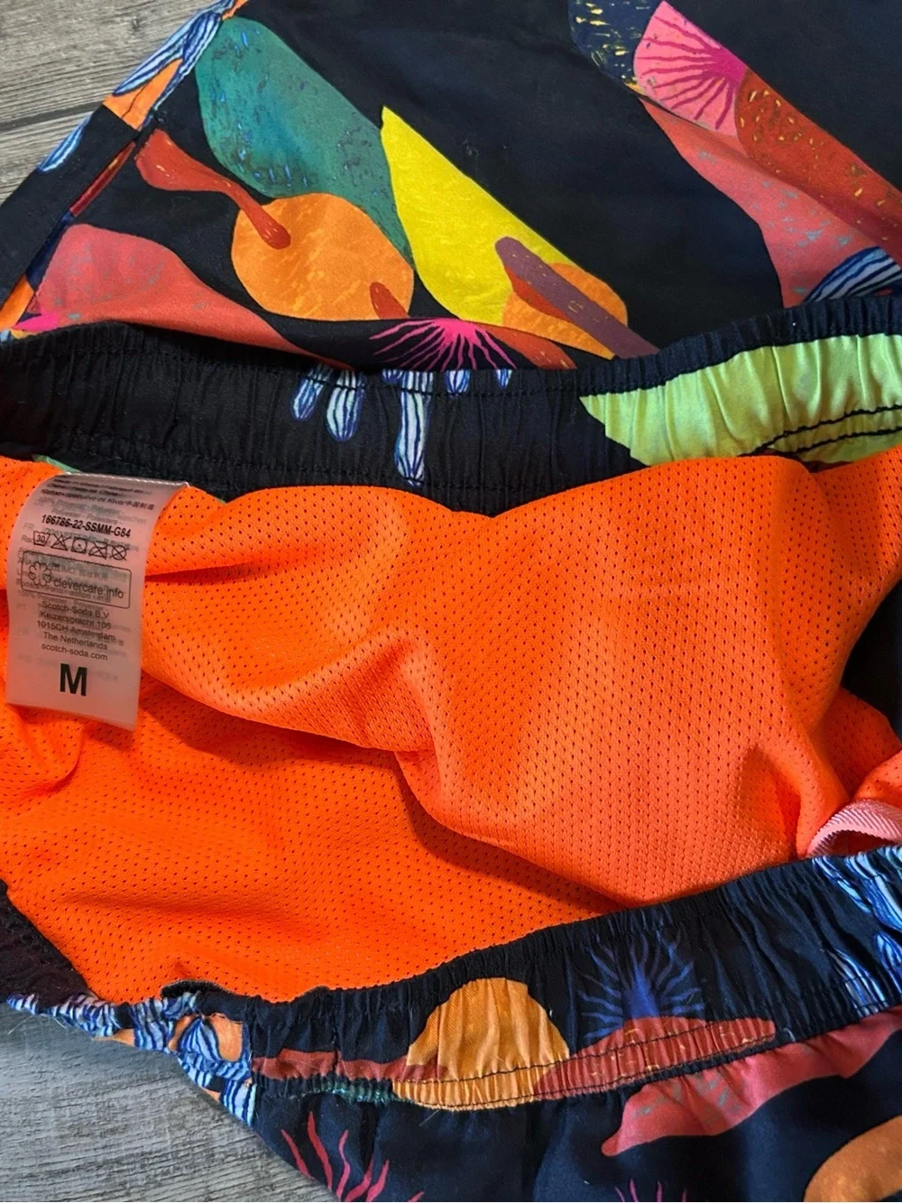 Scotch & Soda Black Swim Trunks cactus Neon Sunset Print southwestern desert